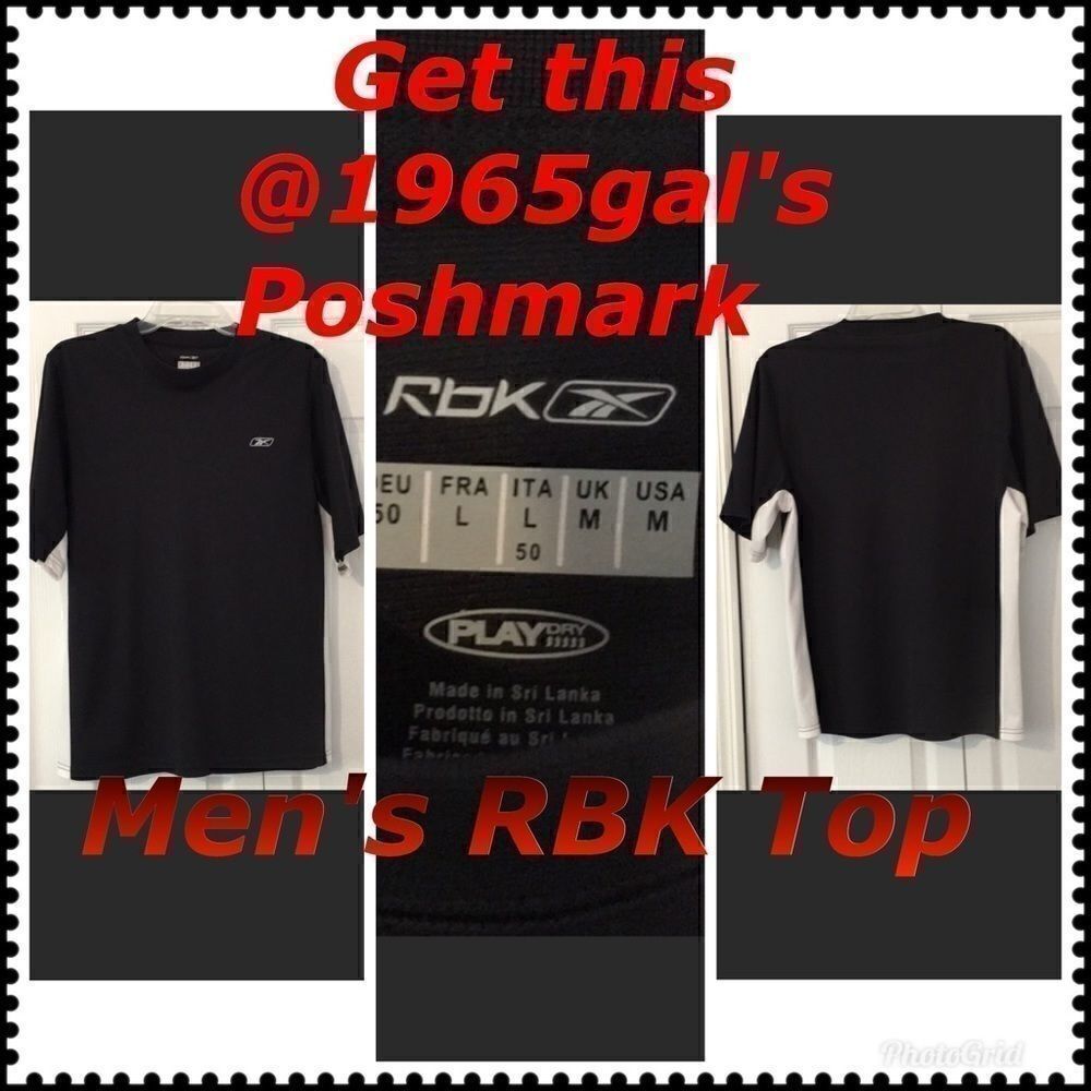 RBX Men's medium athletic swim shirt black - Picture 4 of 6